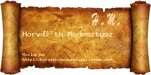 Horváth Modesztusz névjegykártya